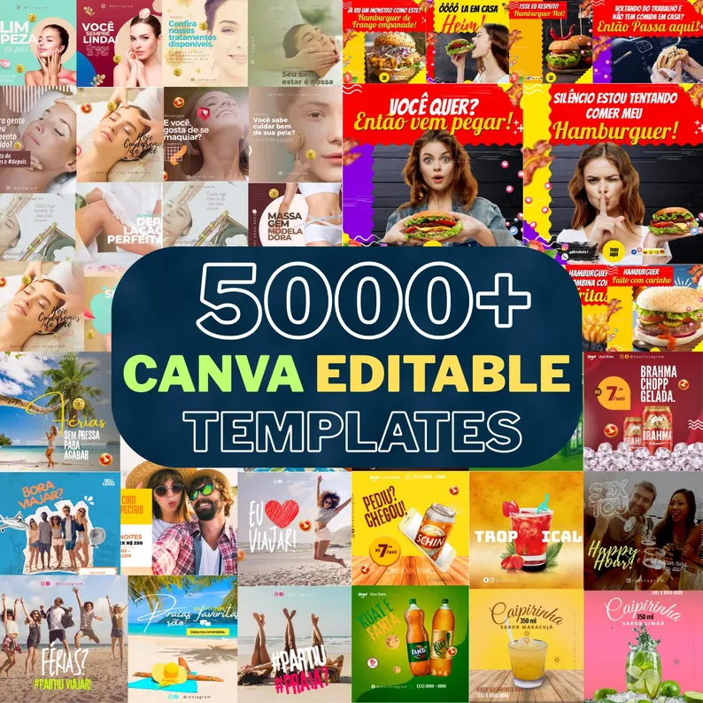5000+ Canva Editable Templates Bundle