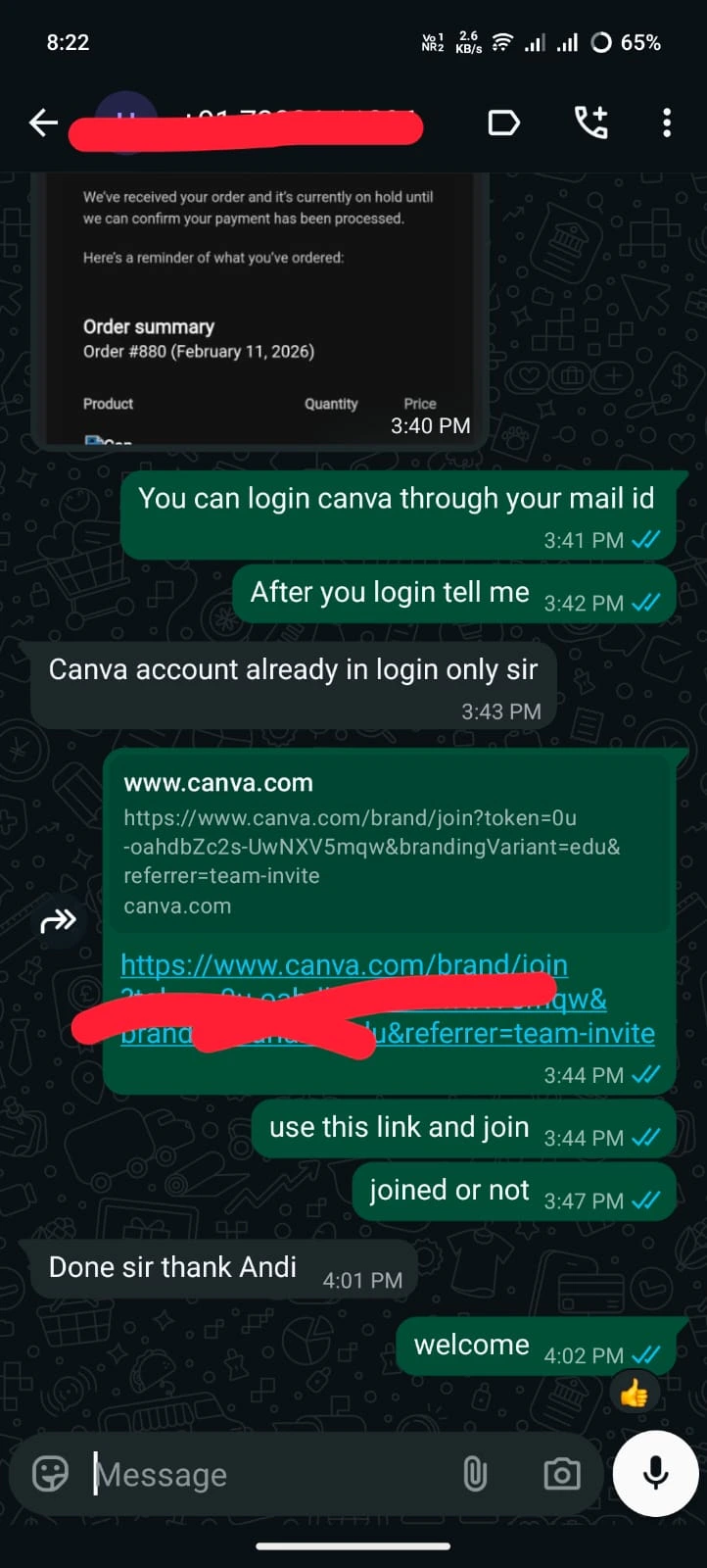 activation proof
