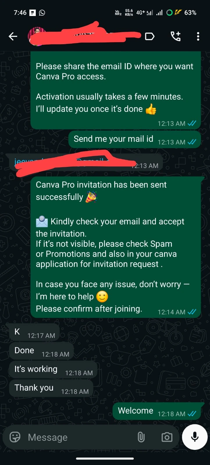 activation proof